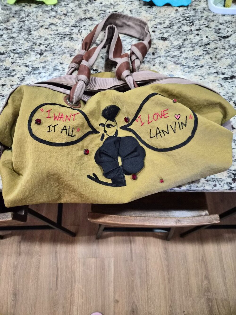 Lanvin tote shoulder fabric bag